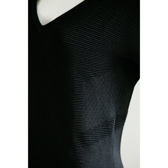 G-Star Women Multi Knit Black Body Con Dress w Zipper Cuffs - Picture 5 of 10